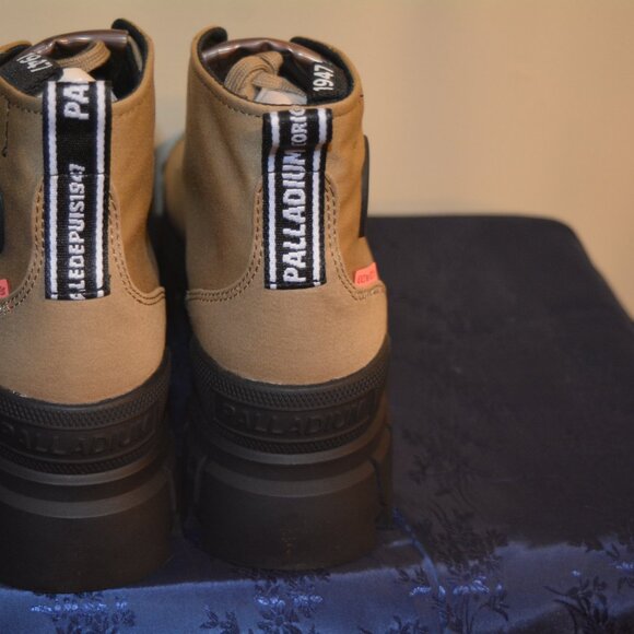 Palladium Revolt Women’s Boots Size 10 Olive Canvas Chunky Platform Lug Sole NIB - Picture 9 of 10
